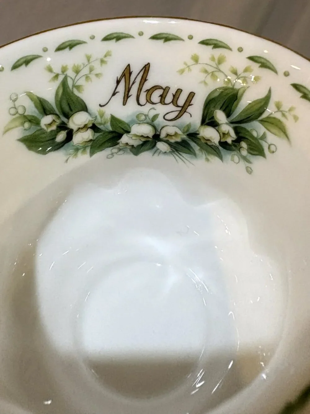 Royal Albert England Flower of the Month May Lily of the Valley Cup Saucer Set